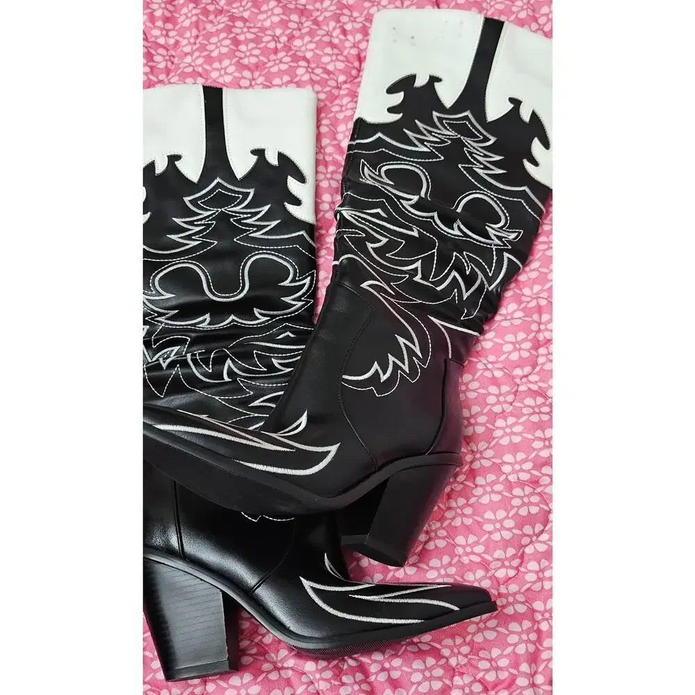 Ek. NWOB MSRP $80 ANN CREEK TWO TONE WESTERN COWGIRL BOOTS ♡SIZE 6♡